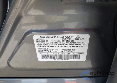 2013 Infiniti G37 Journey из США, поврежденный, VIN JN1CV6AP5DM713085